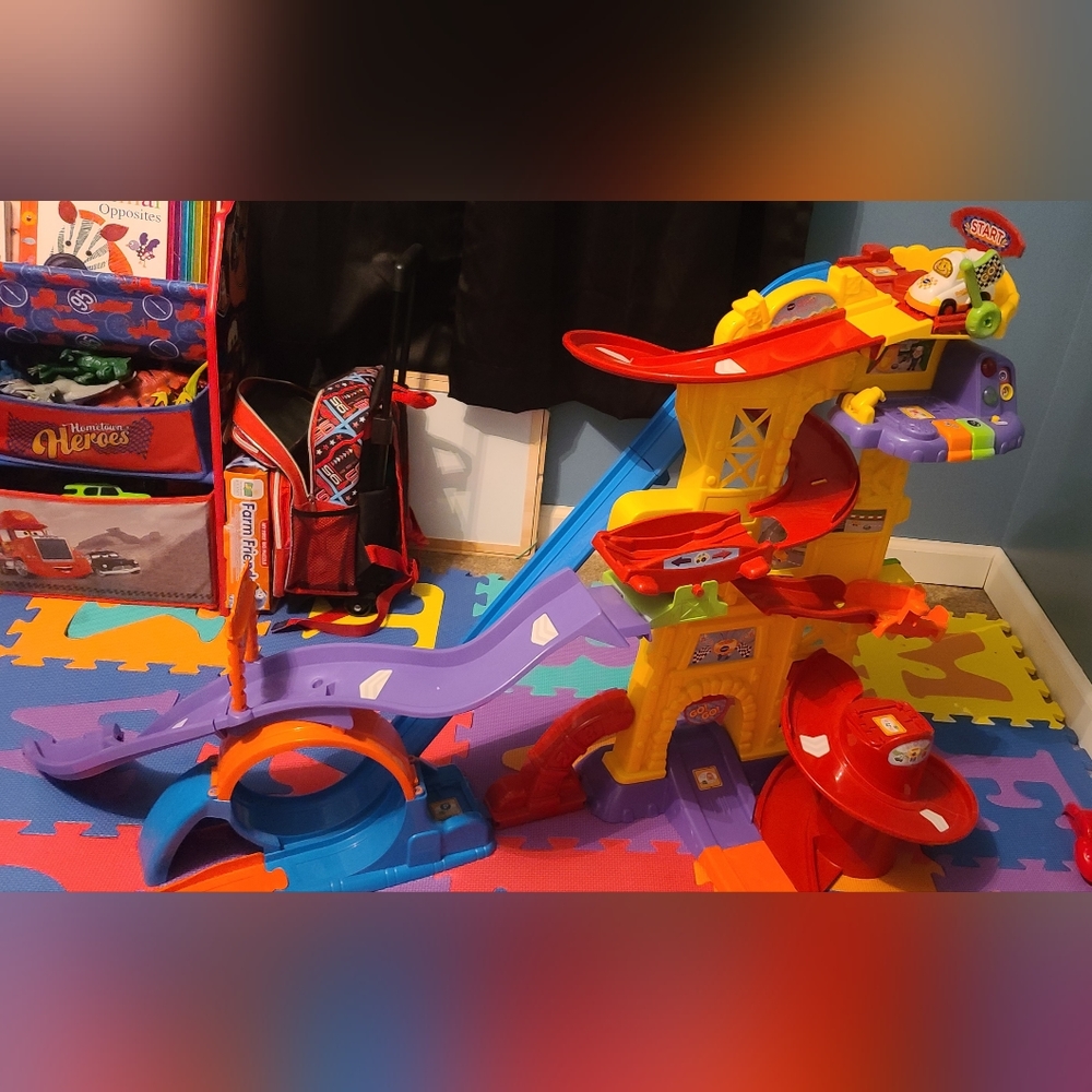 THREE!...Vtech Go Go Smart Wheels sets PLUS additional vehicles